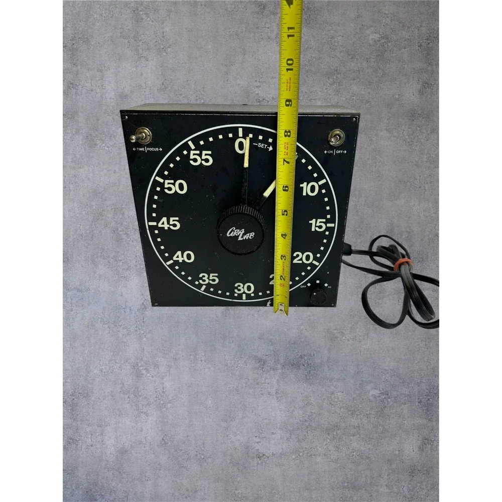 GraLab Darkroom Timer Model 300 Black‎ Vintage Luminous Dial 60 Min Analog-WORKS